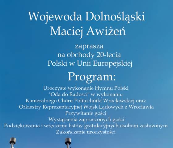 aktualność: Obchody 20-lecia Polski w Unii Europejskiej